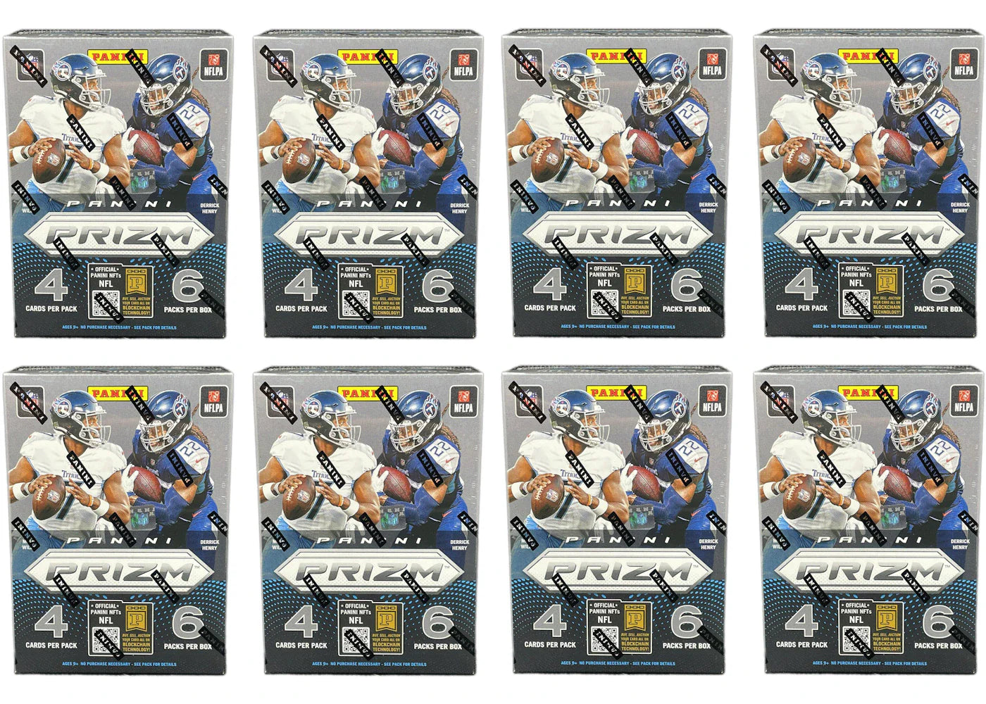 2022 Panini Prizm Football Blaster Box (Green Prizms) 8x Lot