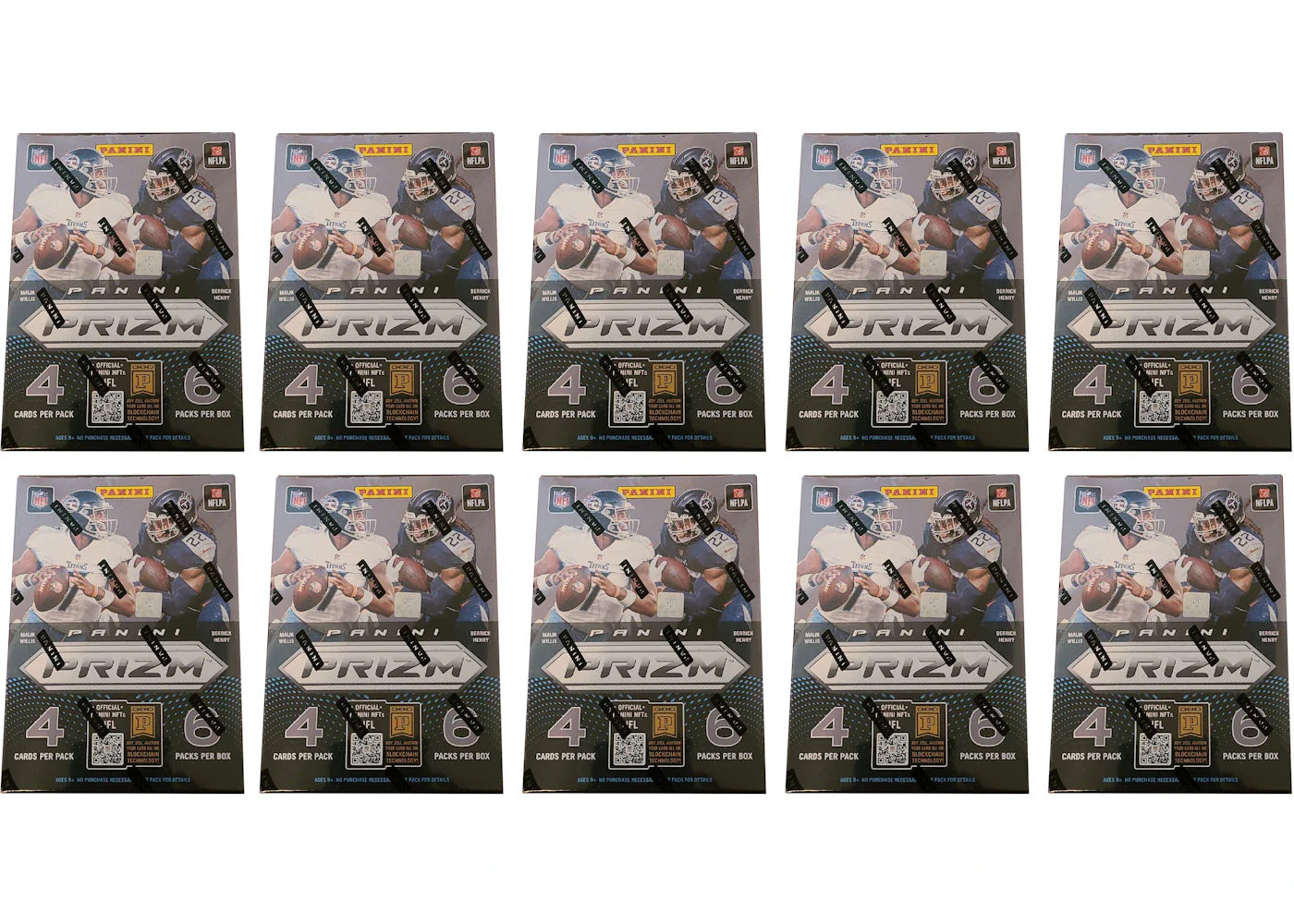 2022 Panini Prizm Football Blaster Box (Red, White, & Blue Prizms) 10x Lot