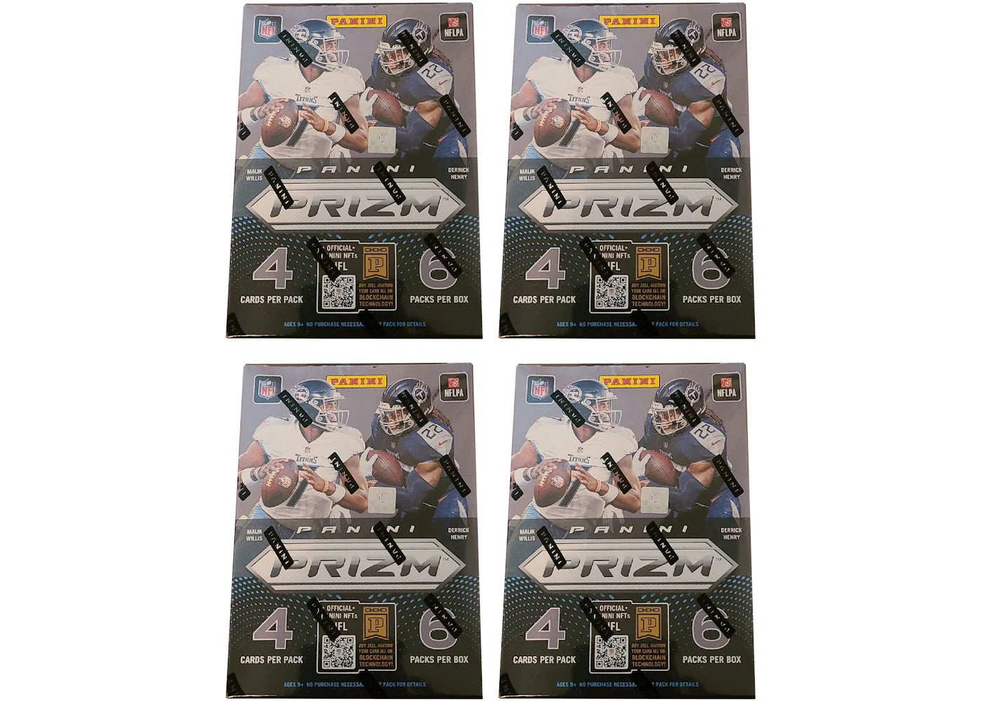 2022 Panini Prizm Football Blaster Box (Red, White, & Blue Prizms) 4x Lot