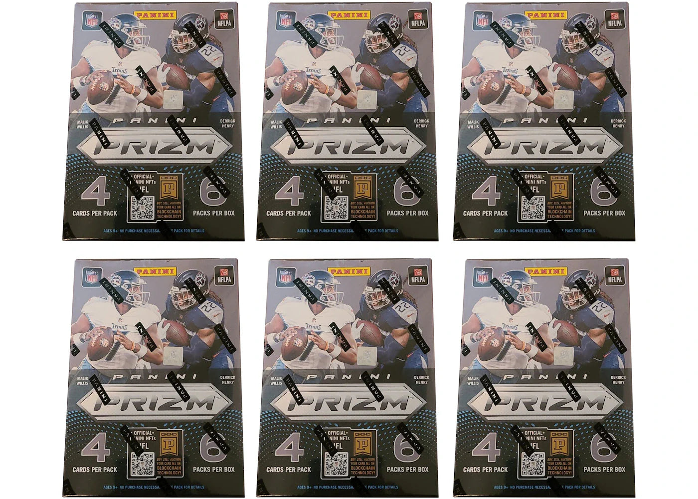 2022 Panini Prizm Football Blaster Box (Red, White, & Blue Prizms) 6x Lot