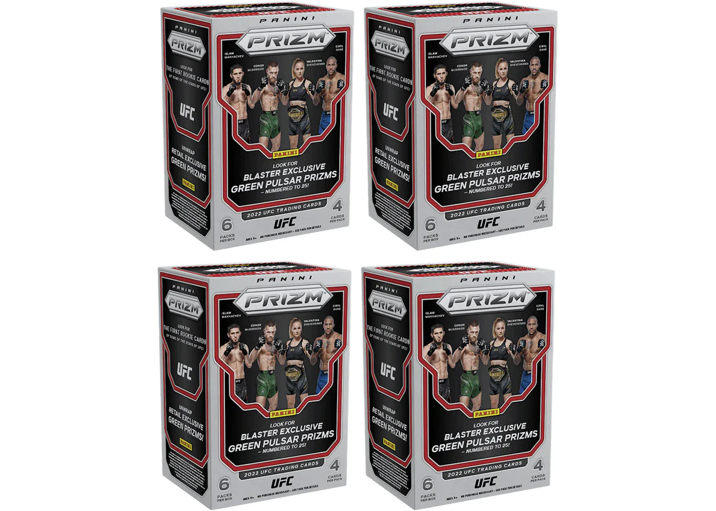 2022 Panini Prizm UFC Blaster Box 4x Lot