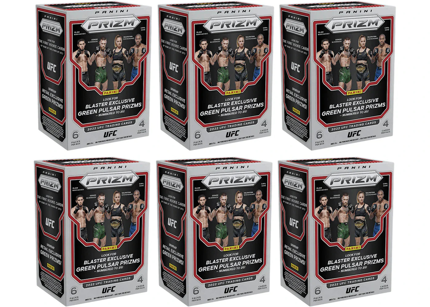 2022 Panini Prizm UFC Blaster Box 6x Lot