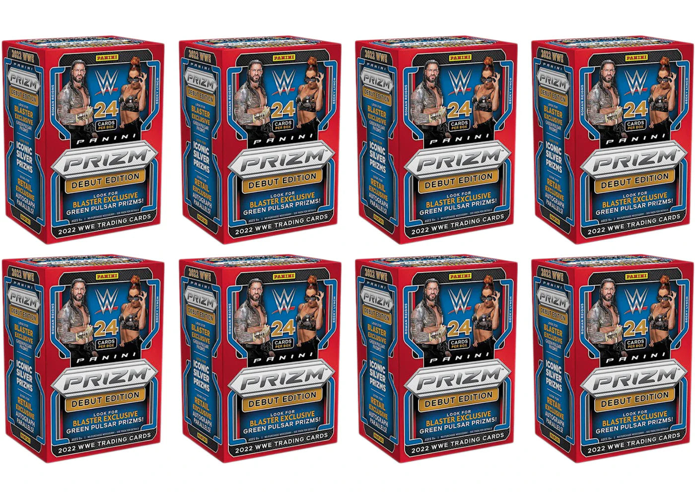 2022 Panini Prizm WWE Wrestling Blaster Box 8x Lot