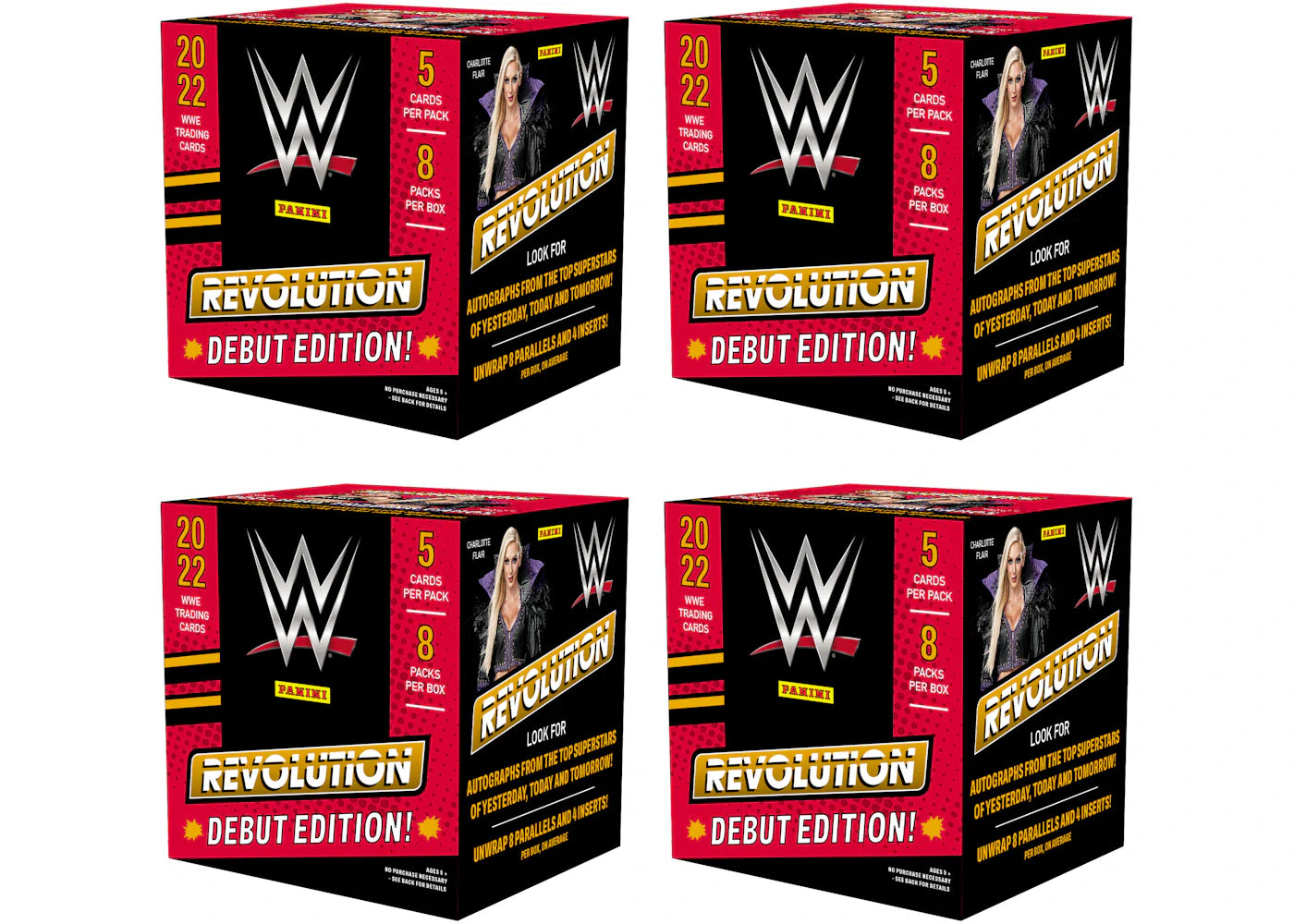2022 Panini Revolution WWE Wrestling Hobby Box 4x Lot