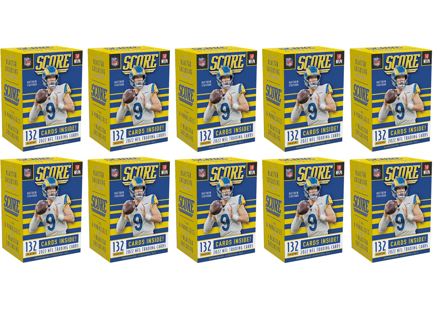 2022 Panini Score Football Blaster Box (Gold Parallels) 10x Lot