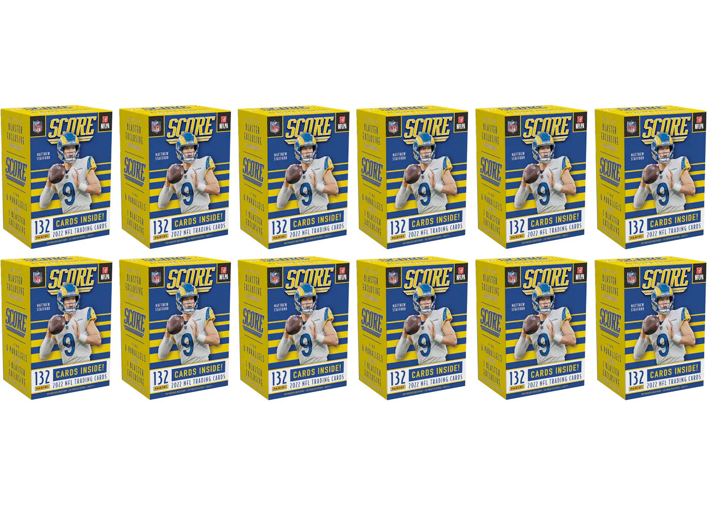 2022 Panini Score Football Blaster Box (Gold Parallels) 12x Lot