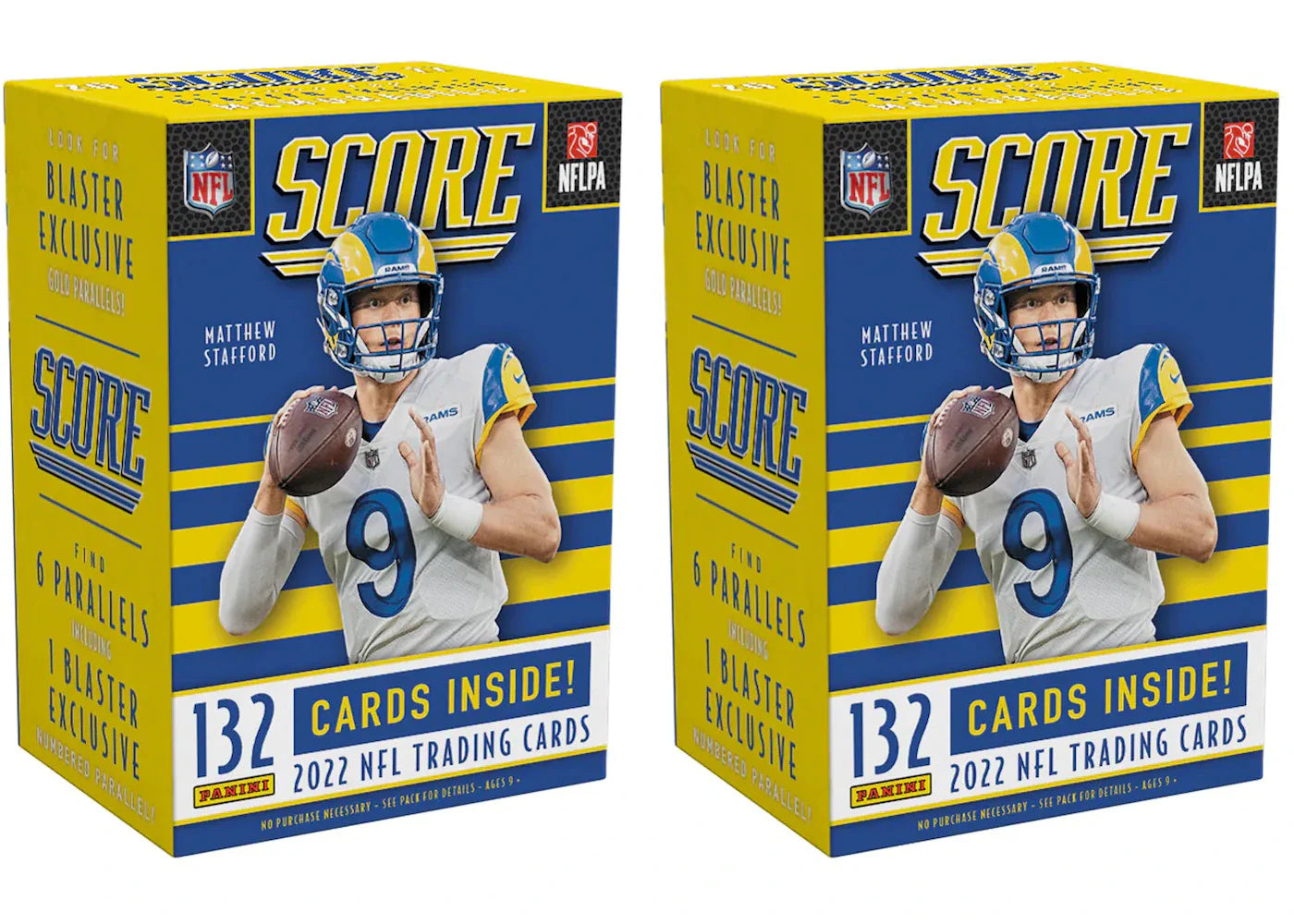 2022 Panini Score Football Blaster Box (Gold Parallels) 2x Lot