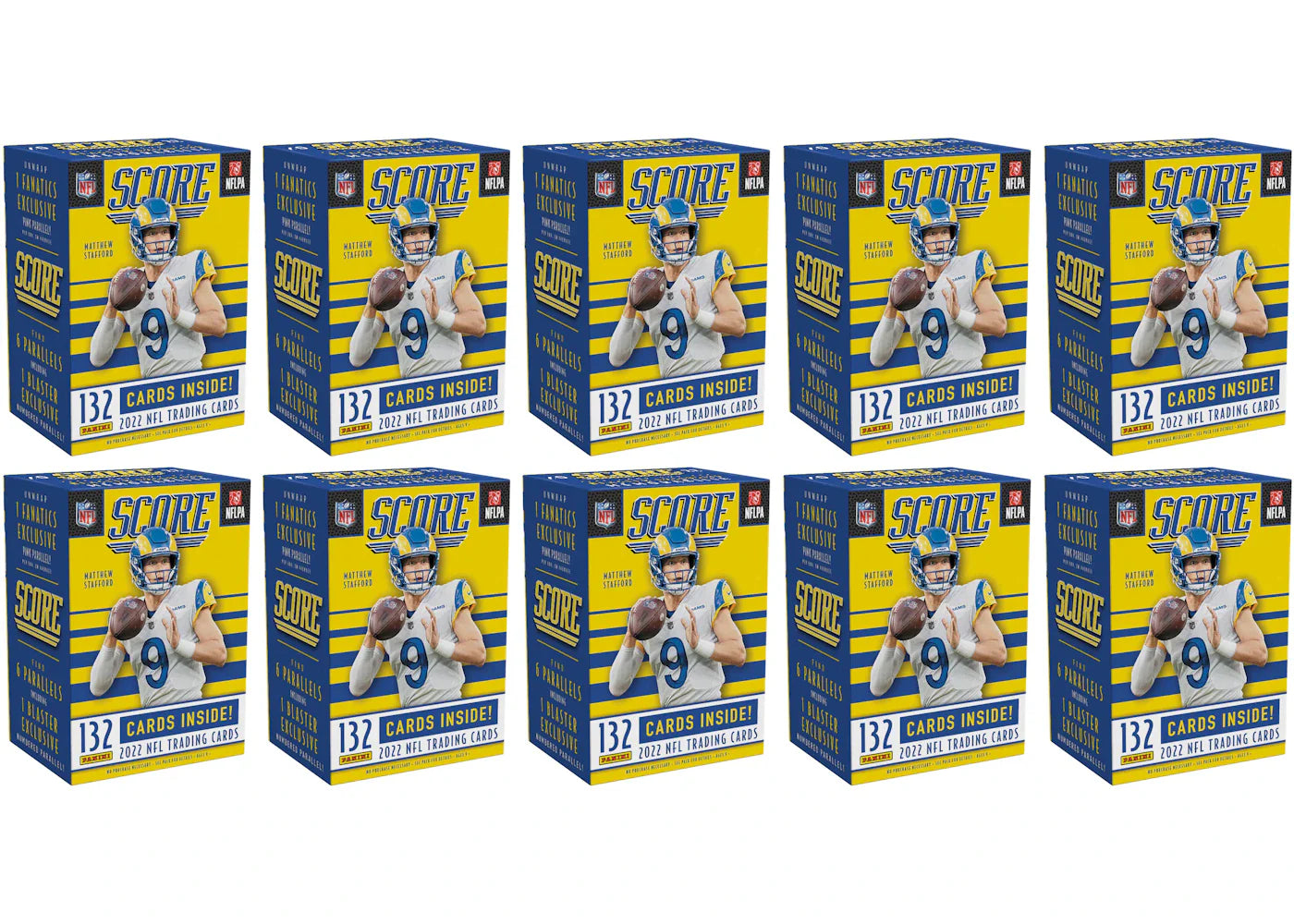 2022 Panini Score Football Fanatics Exclusive Blaster Box (Pink Parallels) 10x Lot
