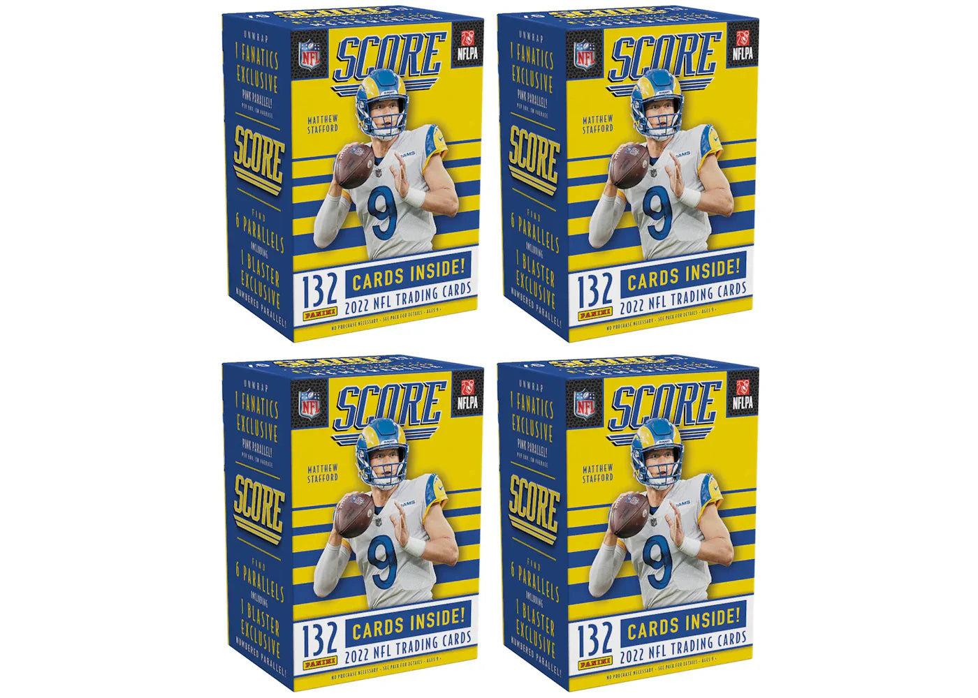 2022 Panini Score Football Fanatics Exclusive Blaster Box (Pink Parallels) 4x Lot