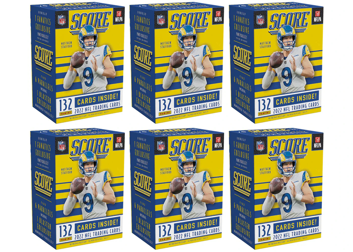 2022 Panini Score Football Fanatics Exclusive Blaster Box (Pink Parallels) 6x Lot