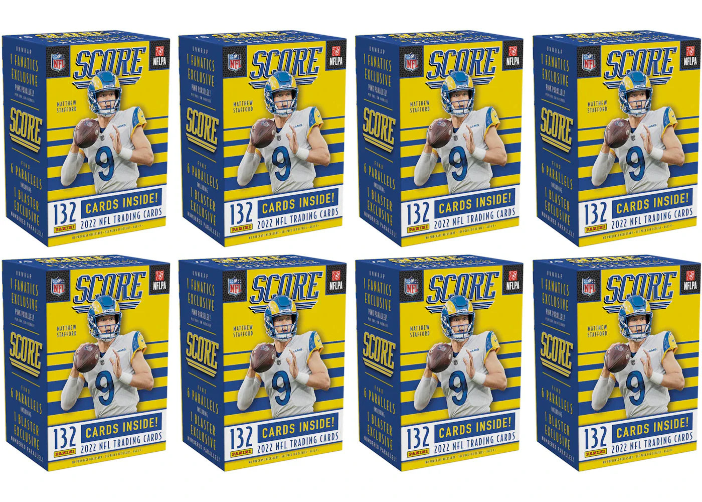 2022 Panini Score Football Fanatics Exclusive Blaster Box (Pink Parallels) 8x Lot