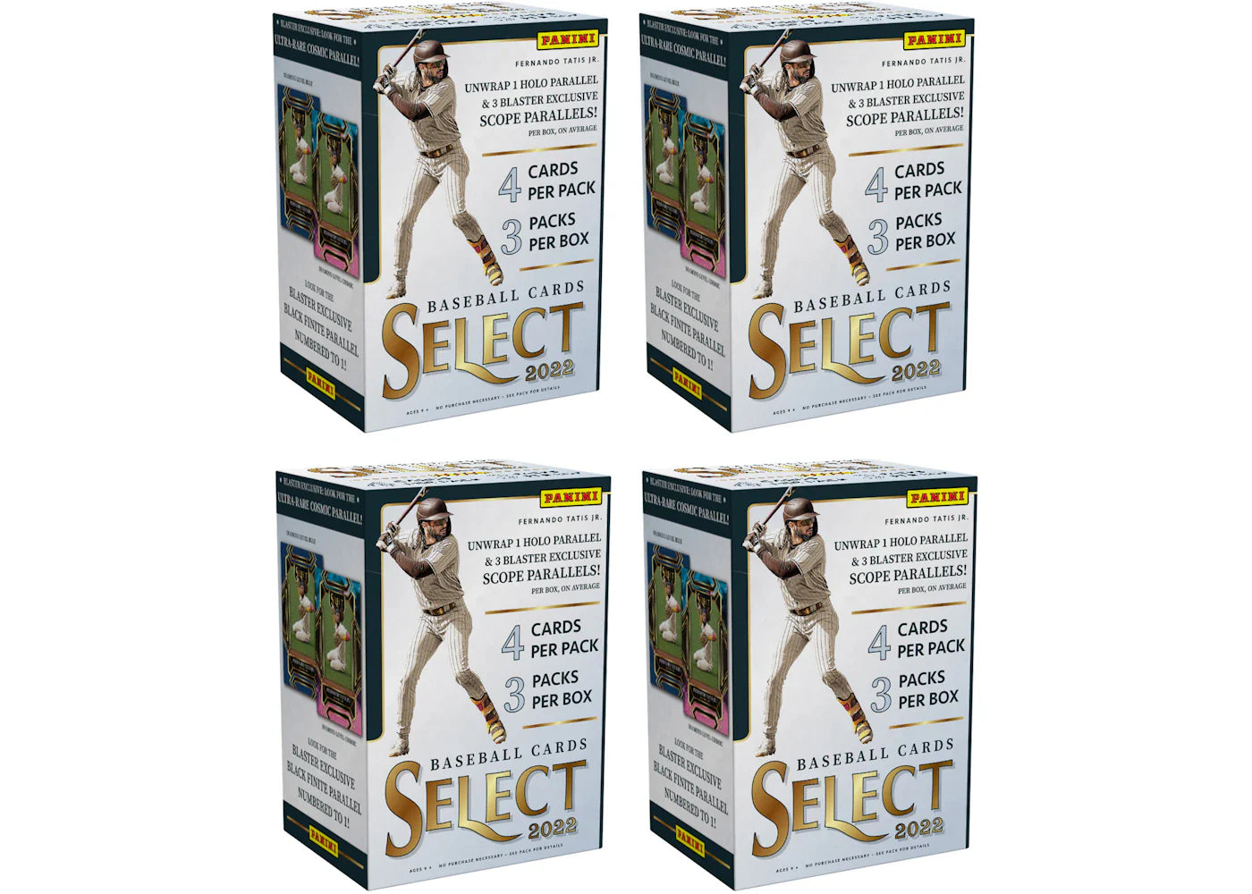 2022 Panini Select Baseball Blaster Box 4x Lot