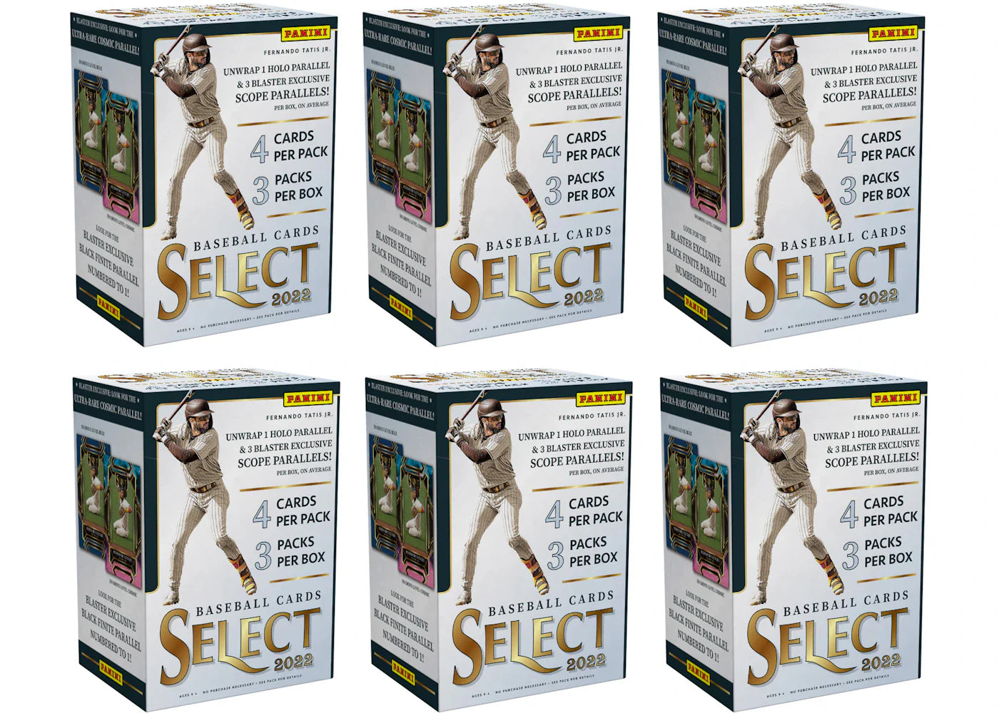 2022 Panini Select Baseball Blaster Box 6x Lot