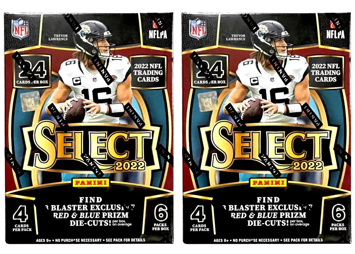 2022 Panini Select Football Blaster Box (Red & Blue Die-Cuts) 2x Lot