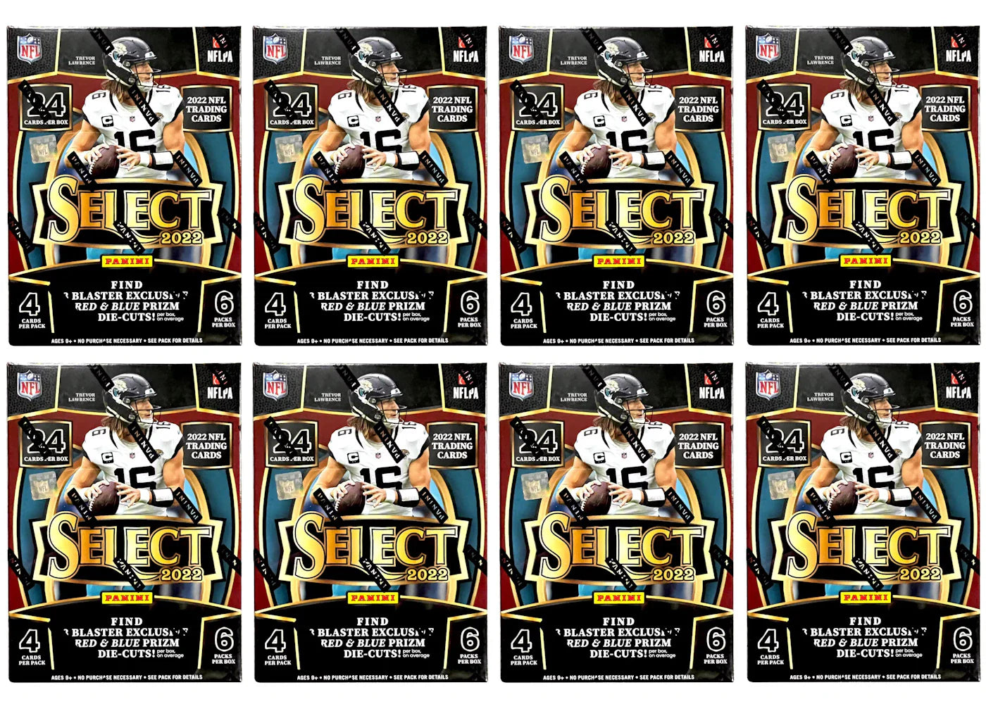 2022 Panini Select Football Blaster Box (Red & Blue Die-Cuts) 8x Lot