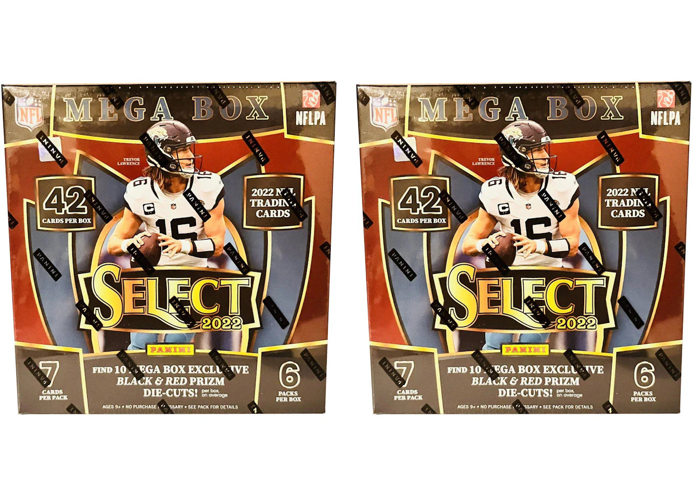 2022 Panini Select Football Mega Box (Black & Red Prizms) 2x Lot