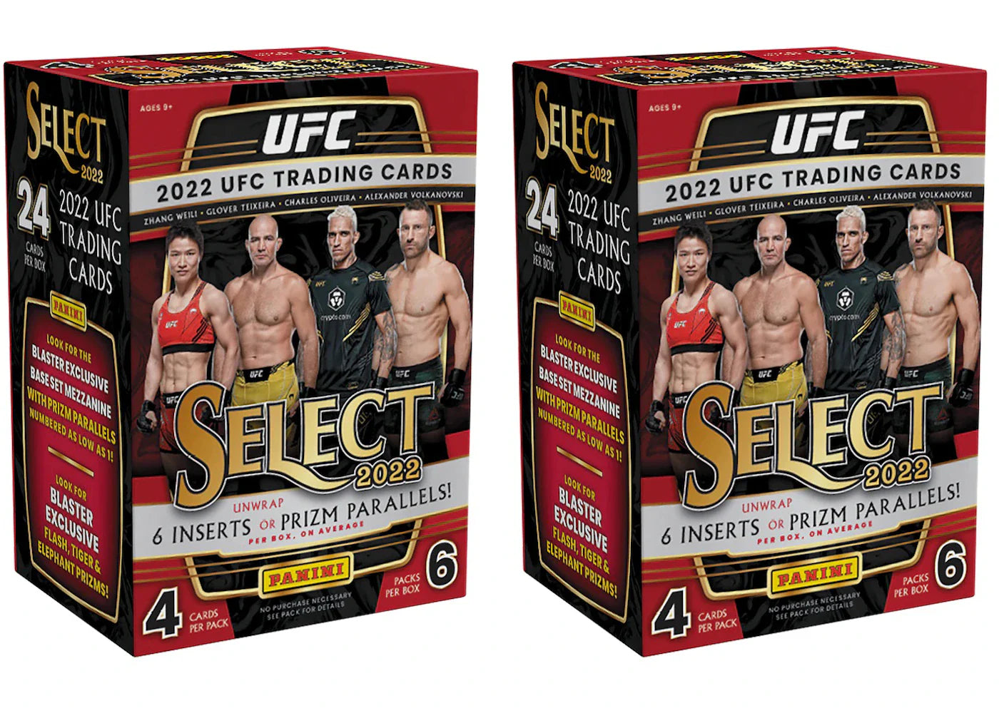 2022 Panini Select UFC Blaster Box 2x Lot