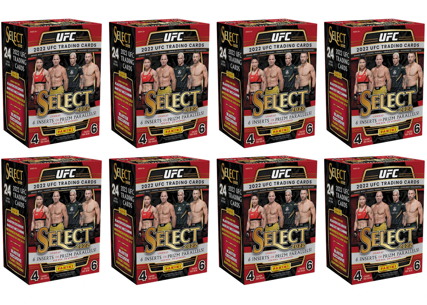 2022 Panini Select UFC Blaster Box 8x Lot