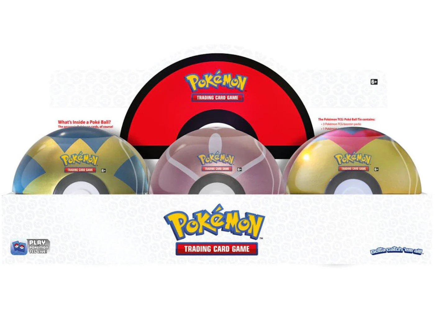 2022 Pokémon TCG Poke Ball Tin Case (6 Tins)