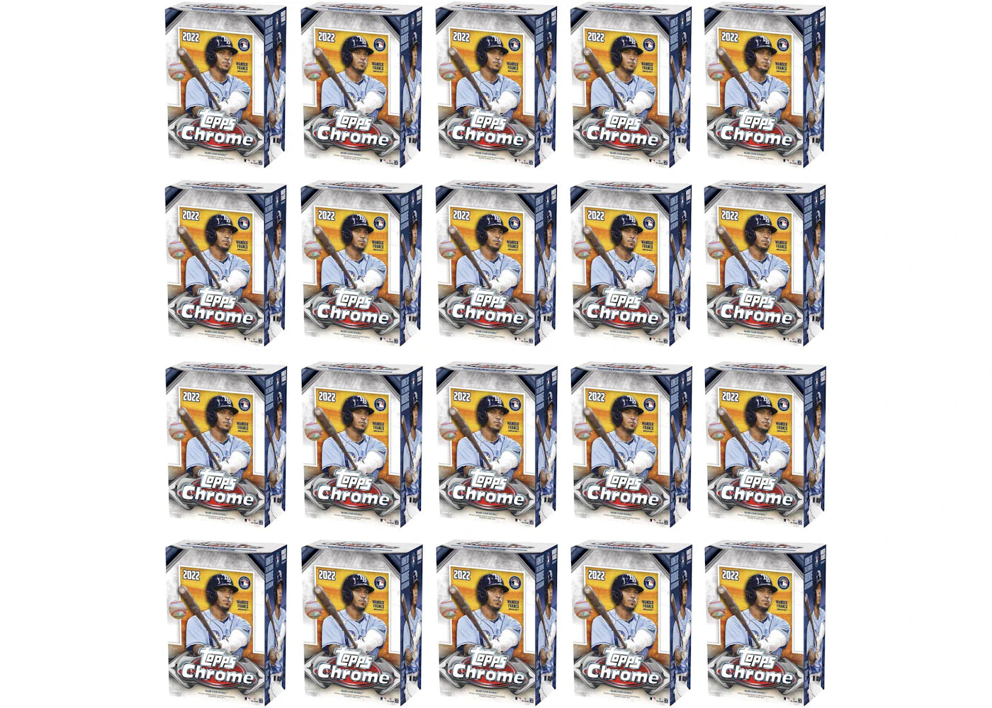 2022 Topps Chrome Baseball Blaster Box 20x Lot