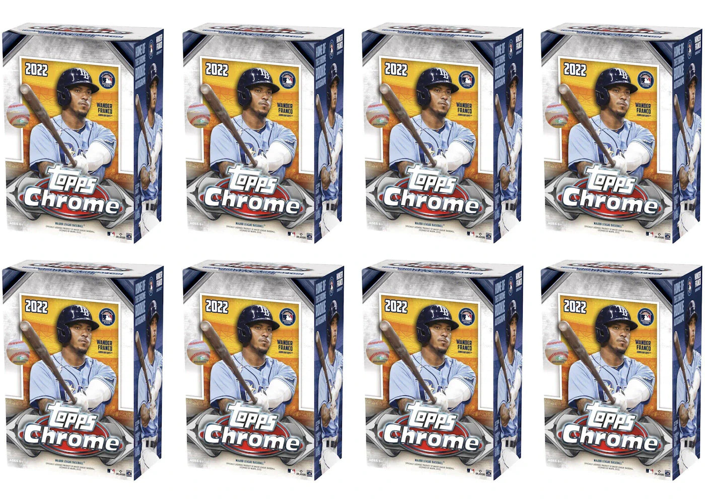 2022 Topps Chrome Baseball Blaster Box 8x Lot