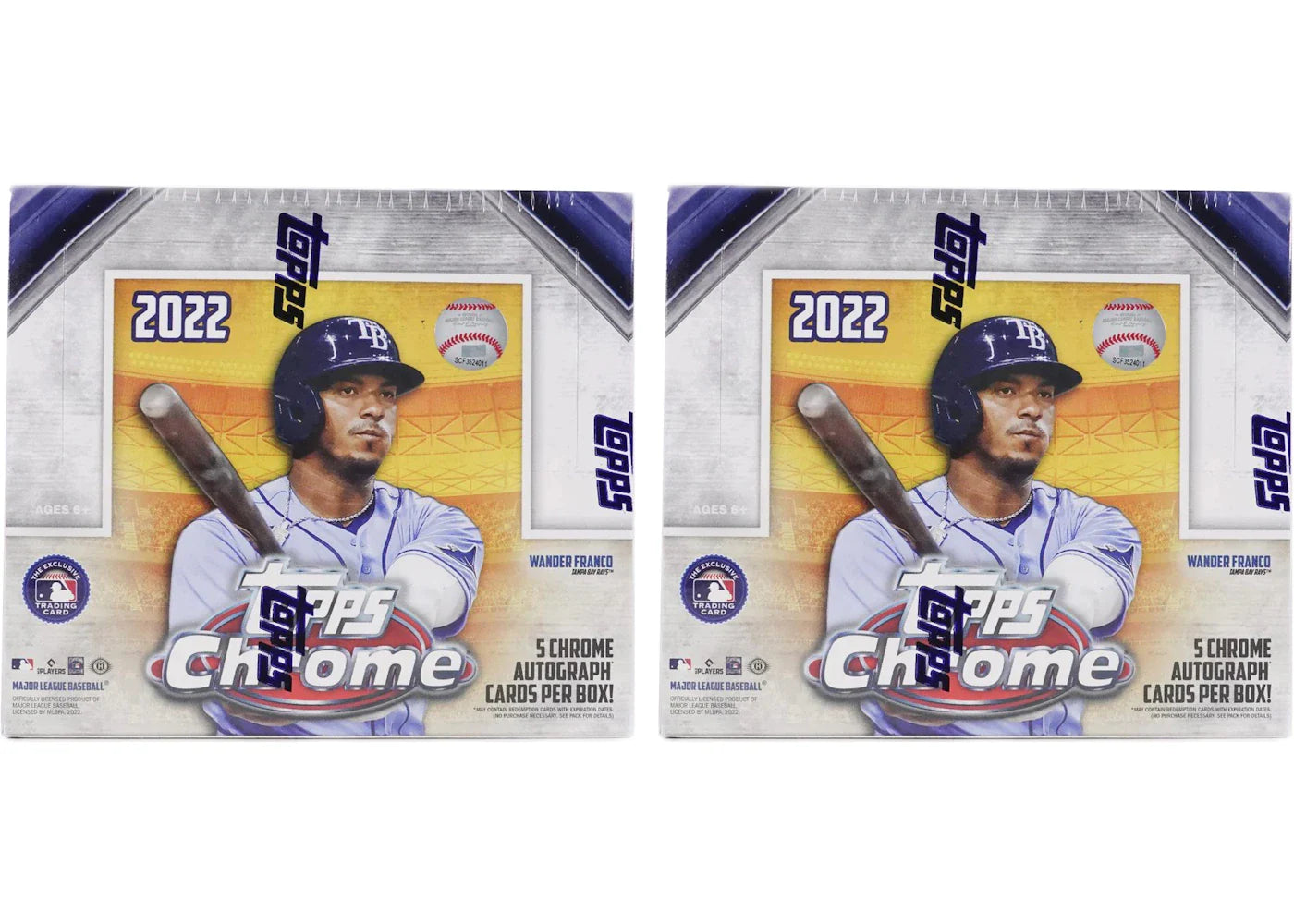 2022 Topps Chrome Baseball HTA Hobby Jumbo Box 2x Lot (Bonus Pack Not Included)