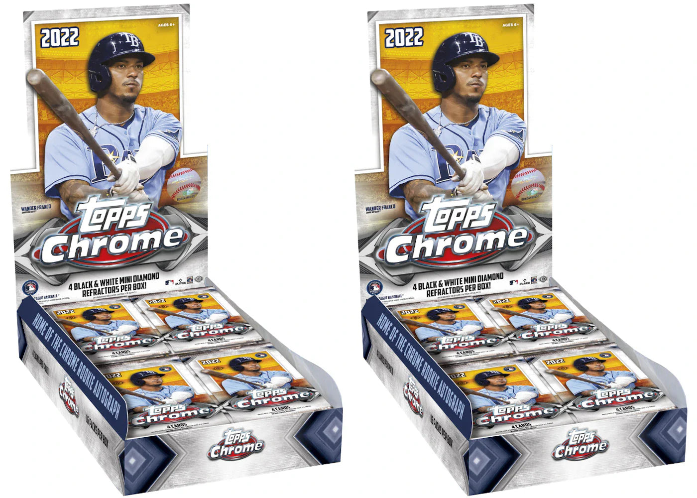 2022 Topps Chrome Baseball Hobby Lite Box 2x Lot