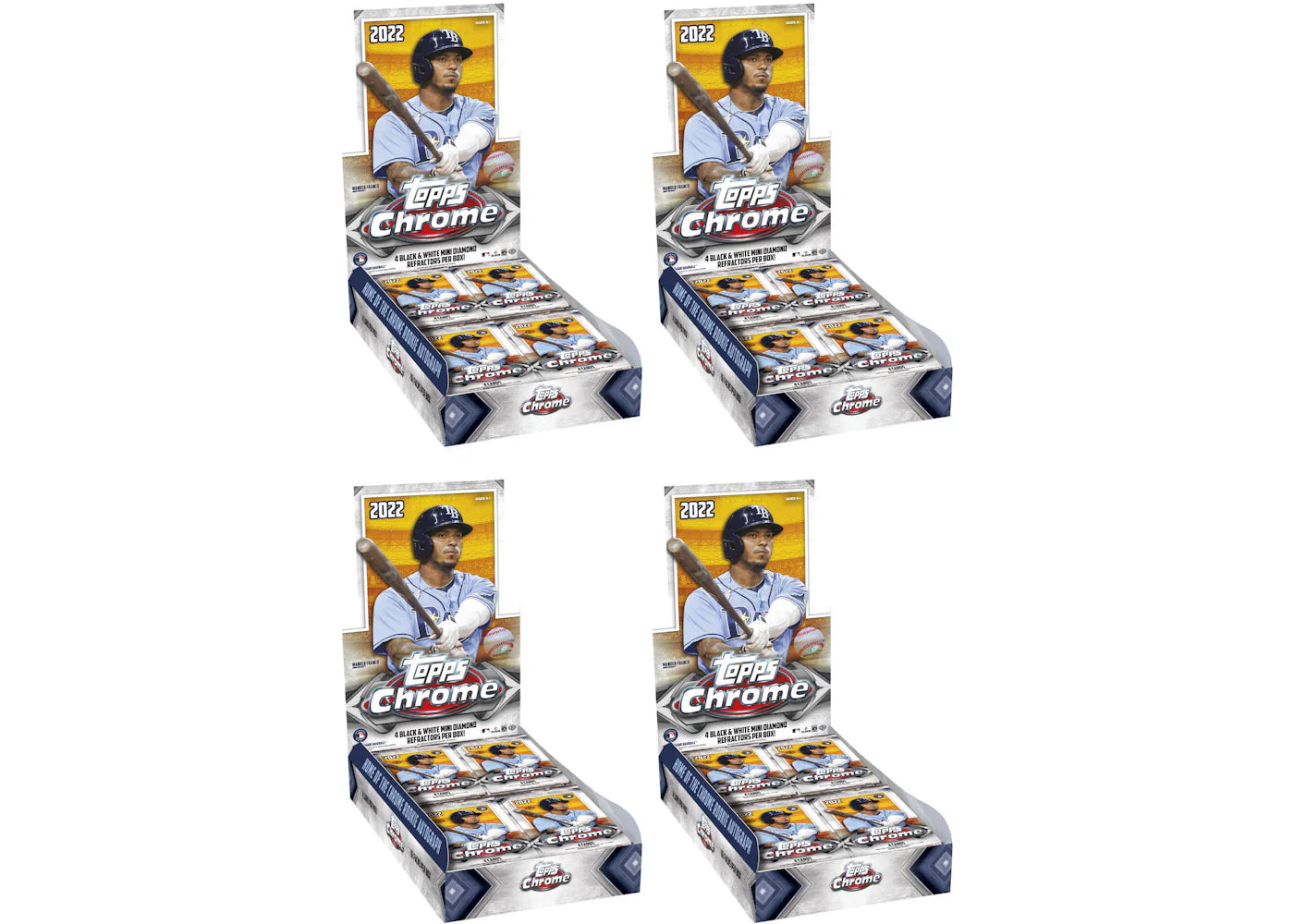 2022 Topps Chrome Baseball Hobby Lite Box 4x Lot