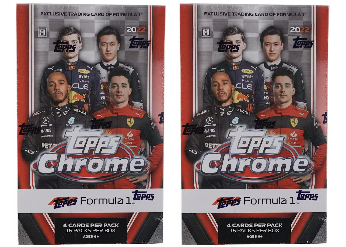 2022 Topps Chrome Formula 1 Racing Hobby Lite Box (16 Packs) 2x Lot