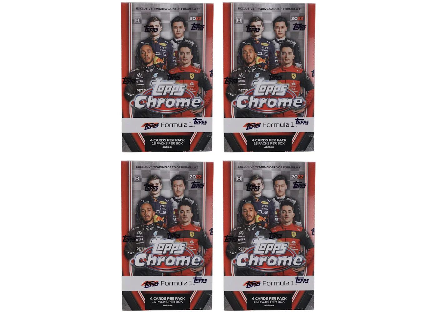 2022 Topps Chrome Formula 1 Racing Hobby Lite Box (16 Packs) 4x Lot
