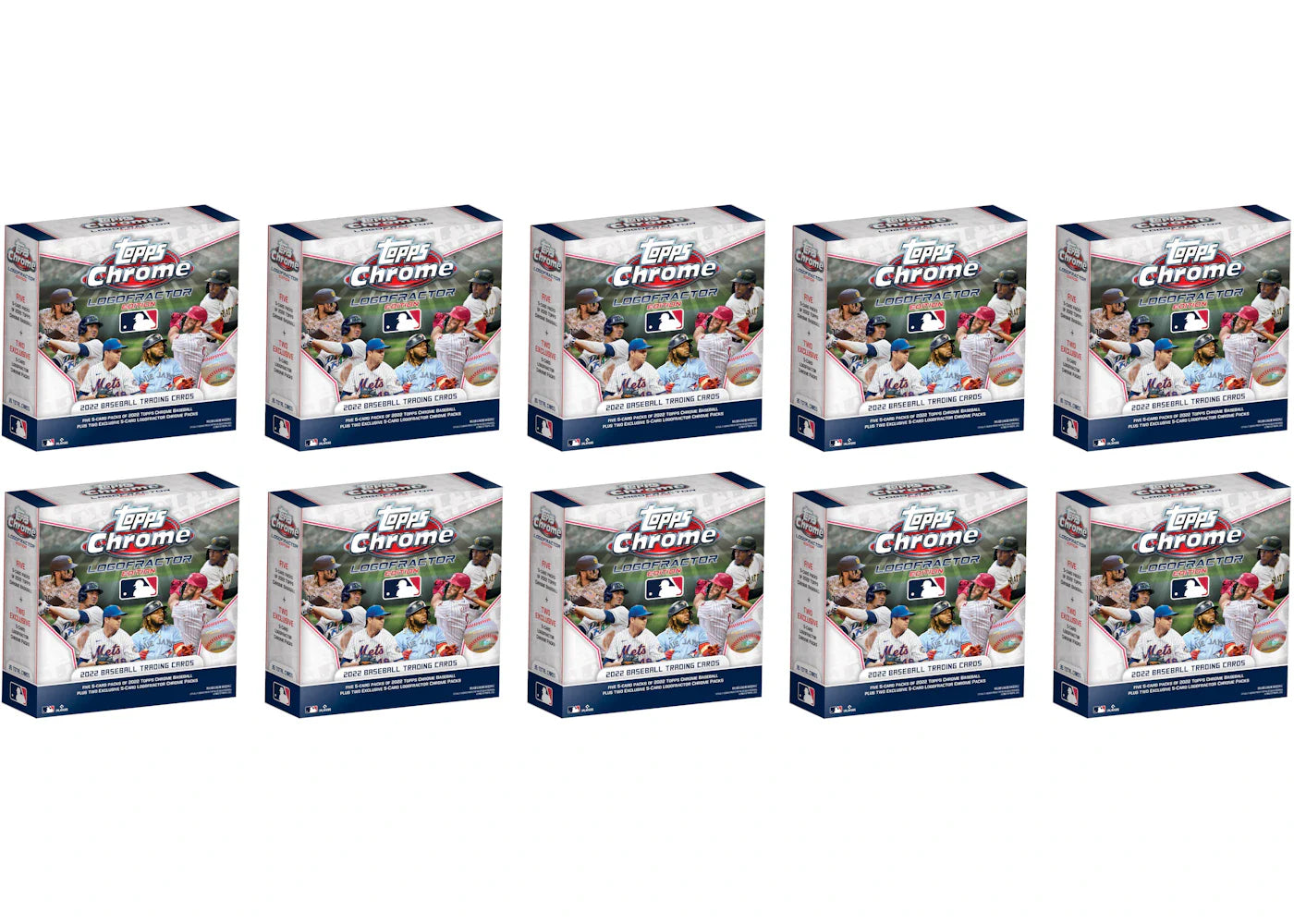 2022 Topps Chrome Logofractor Edition Baseball Box 10x Lot