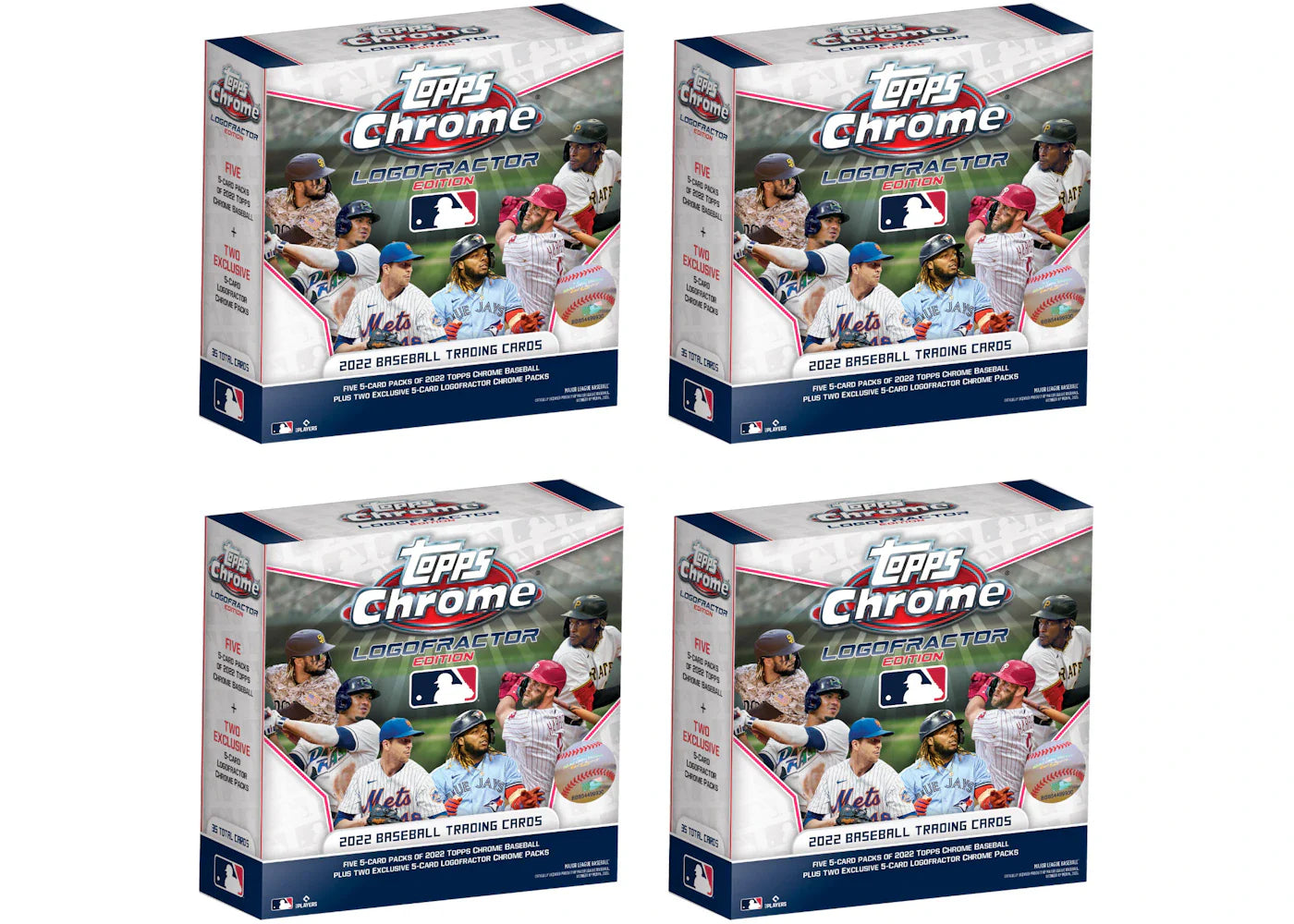 2022 Topps Chrome Logofractor Edition Baseball Box 4x Lot