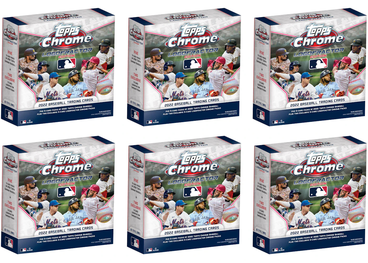 2022 Topps Chrome Logofractor Edition Baseball Box 6x Lot