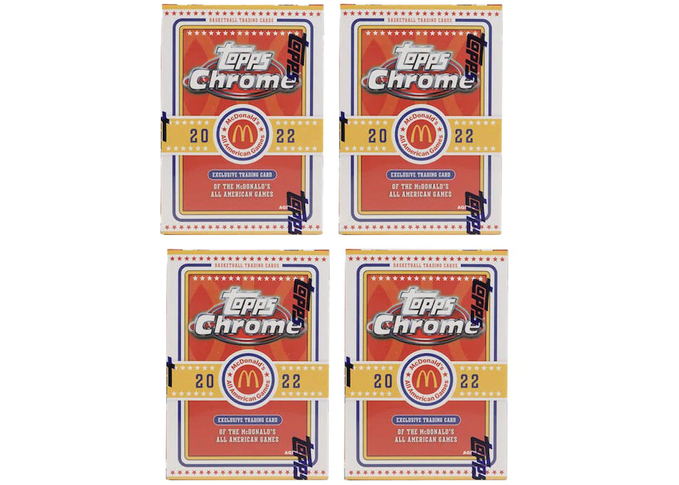 2022 Topps Chrome McDonald's All American Basketball Booster Box 4x Lot