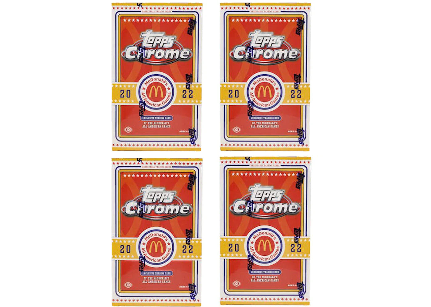 2022 Topps Chrome McDonald's All American Basketball Hobby Box 4x Lot