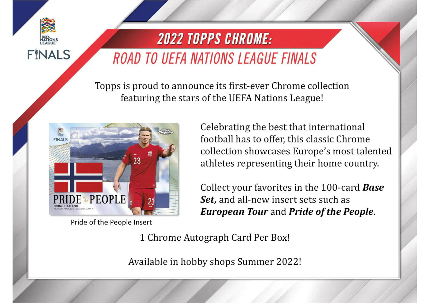 2022 Topps Chrome Road to UEFA Nations League Finals Soccer Hobby Box