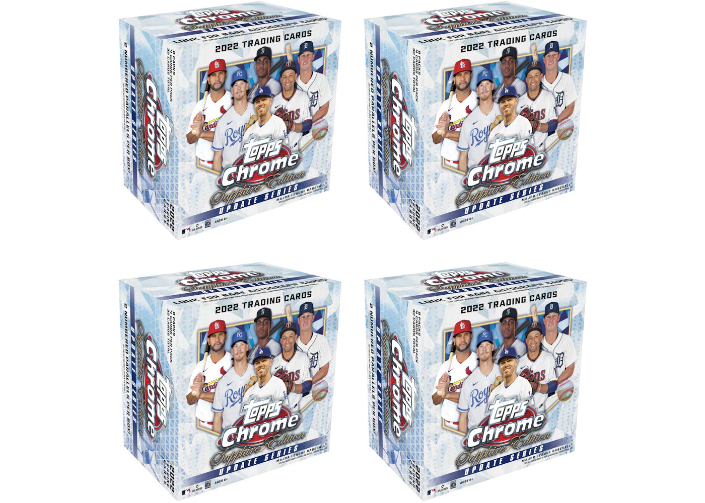 2022 Topps Chrome Update Sapphire Edition Baseball Hobby Box 4x Lot