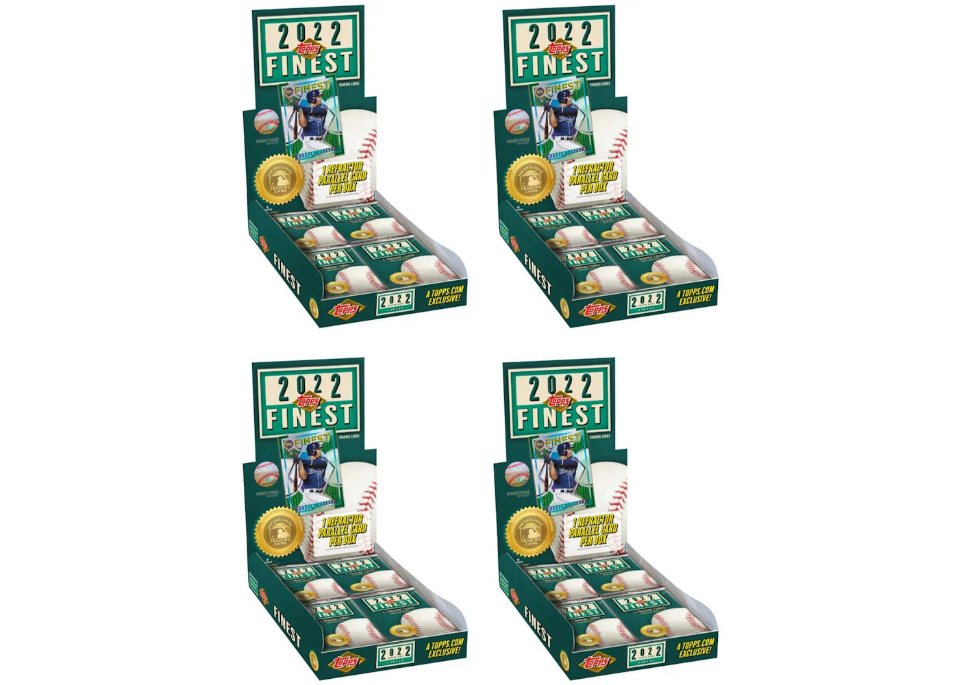 2022 Topps Finest Flashbacks Baseball Hobby Box 4x Lot
