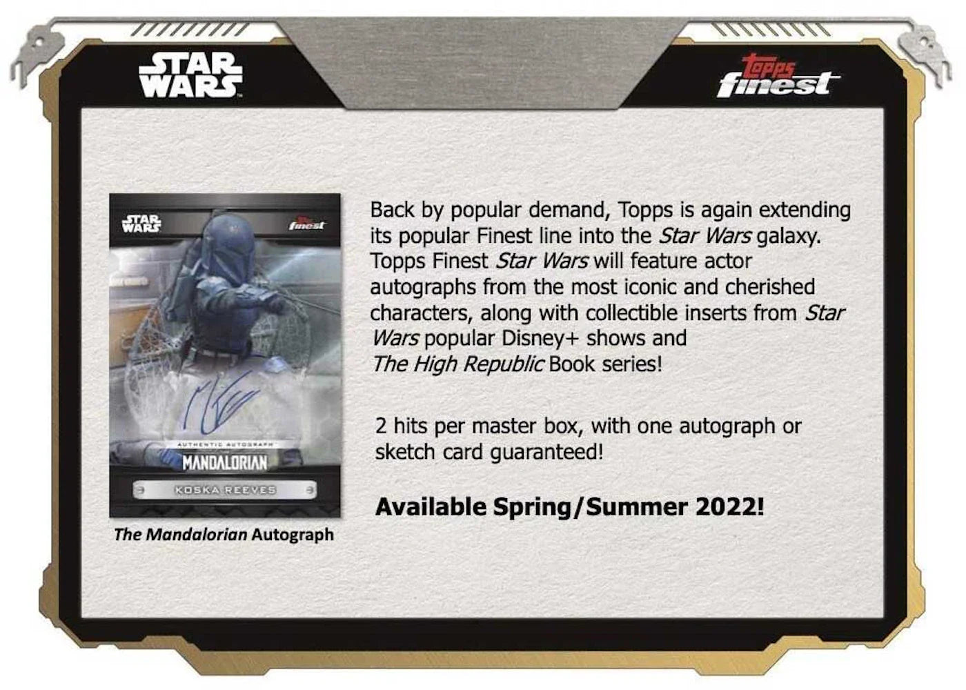 2022 Topps Finest Star Wars Hobby Box