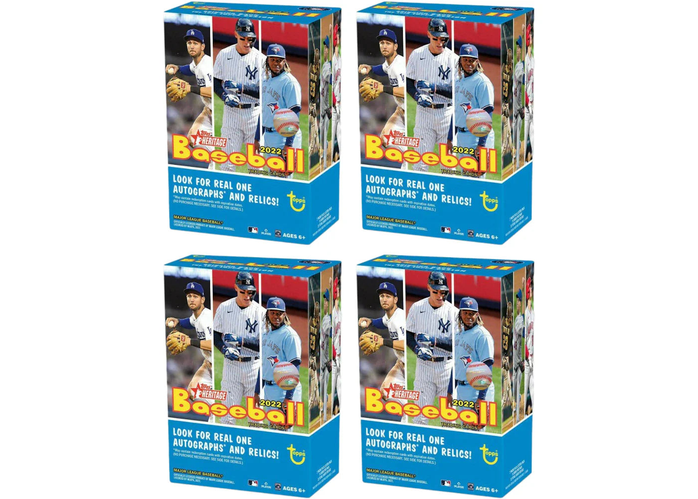 2022 Topps Heritage Baseball Blaster Box 4x Lot