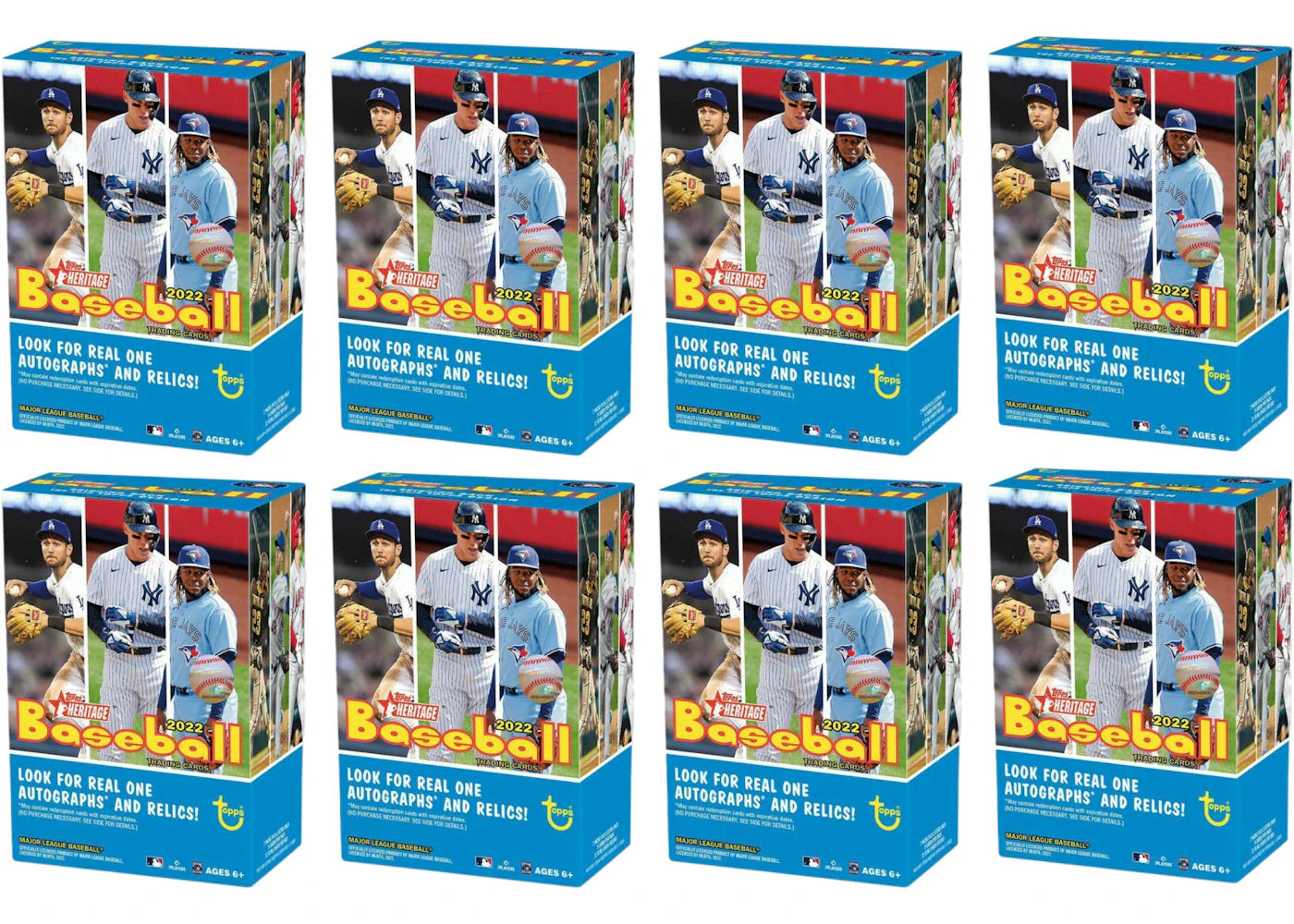 2022 Topps Heritage Baseball Blaster Box 8x Lot