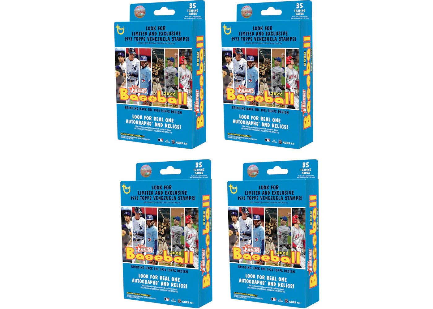 2022 Topps Heritage Baseball Hanger Box 4x Lot