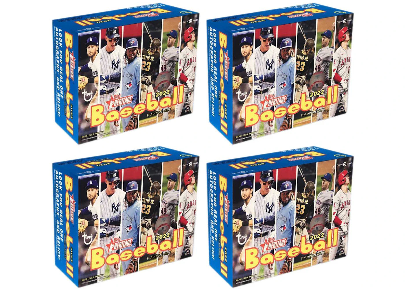 2022 Topps Heritage Baseball Target Mega Box (17 Packs) 4x Lot