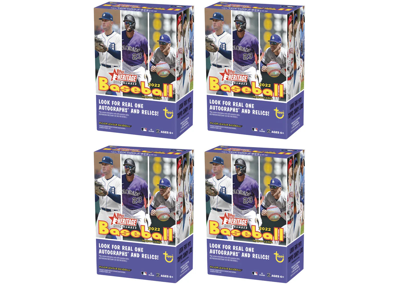2022 Topps Heritage High Number Baseball Blaster Box 4x Lot