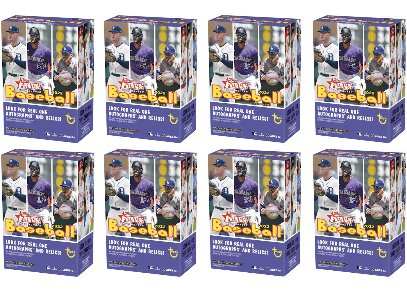 2022 Topps Heritage High Number Baseball Blaster Box 8x Lot