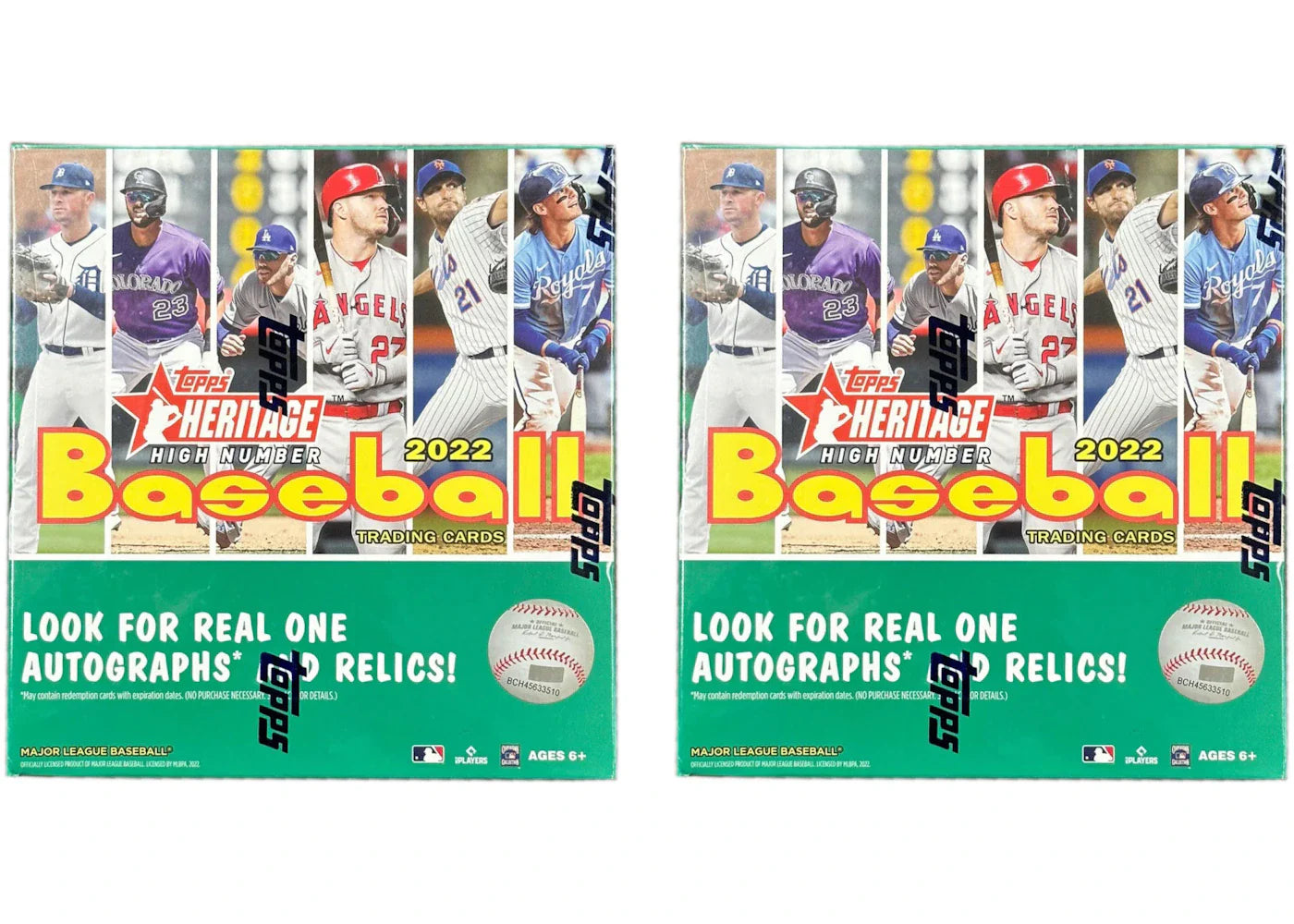 2022 Topps Heritage High Number Baseball Mega Box 2x Lot