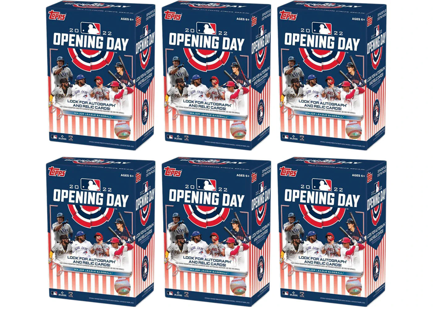 2022 Topps Opening Day Baseball Blaster Box 6x Lot