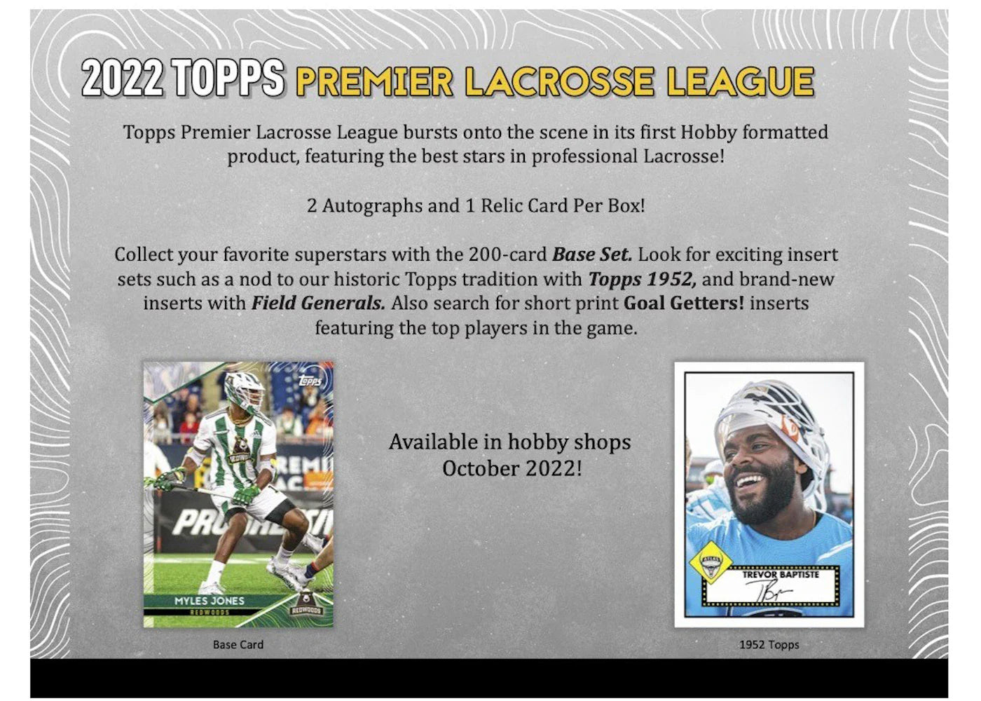 2022 Topps Premier Lacrosse League Hobby Box 4x Lot