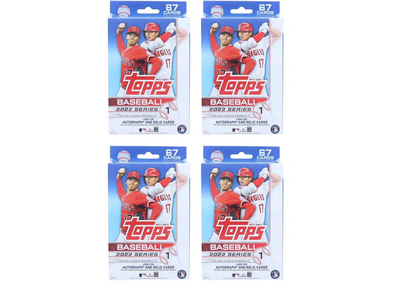 2022 Topps Series 1 Baseball Hanger Box 4x Lot