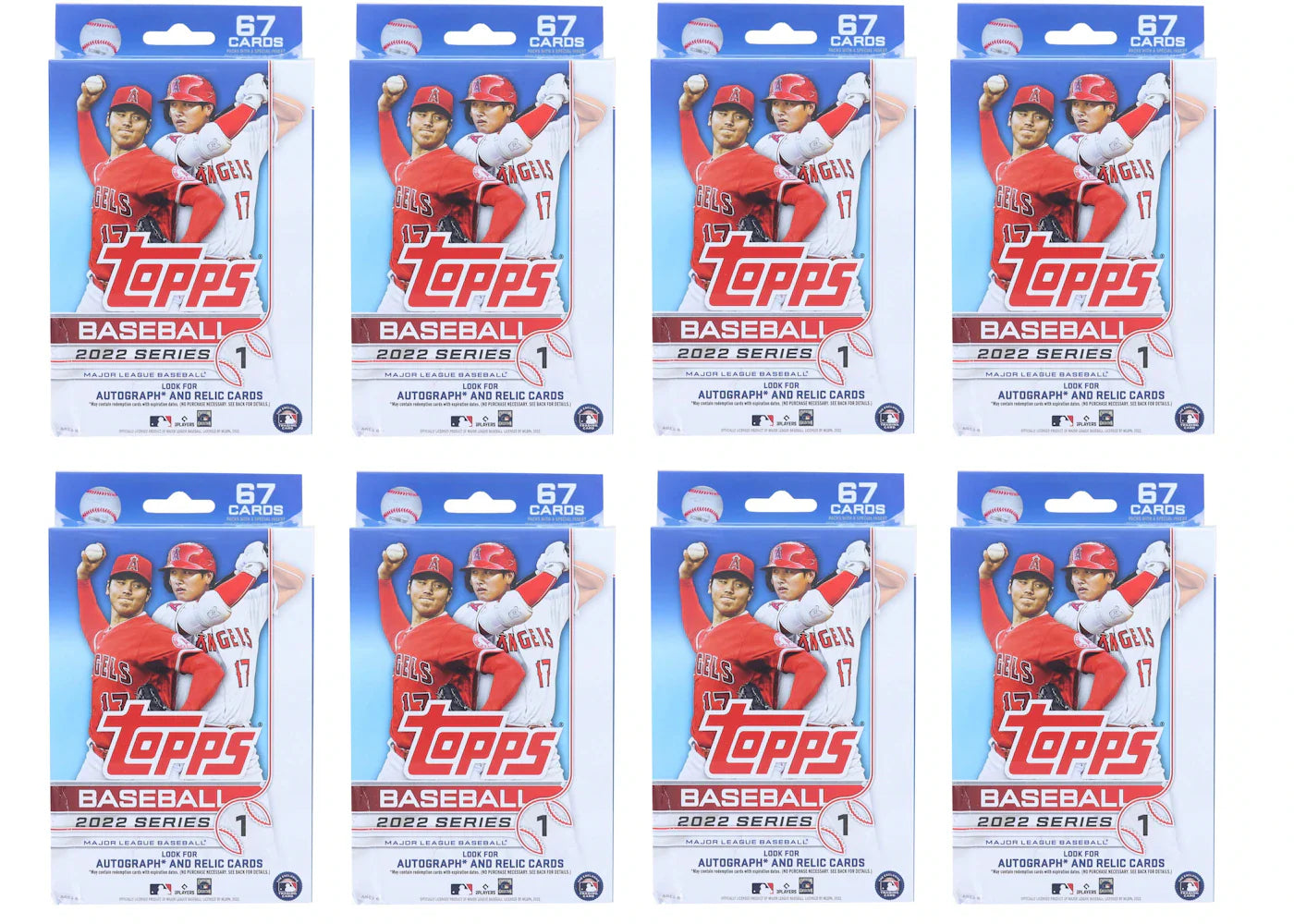 2022 Topps Series 1 Baseball Hanger Box 8x Lot